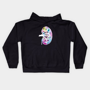 Confetti Kidney (Dark Background) Kids Hoodie